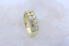 Wunderschöner Damen Diamant Ring aus 585 / 14k Gelbgold mit 12 Brillanten