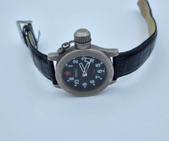 Fossil Collection Herren Uhr mit Sowjetstern Edelstahl Leder 38 mm Defekt