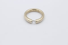 Niessing Spannring 750 / 18 Karat Gold Solitär Brillant ca. 0,45 ct.