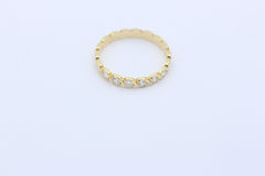 Wunderschöner Damen Ring Halb Memory aus 750 / 18K Gelbgold mit Brillanten