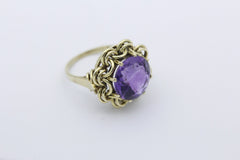 Schöner Amethyst Ring aus 585 / 14 Karat Gelbgold | Gr. 56