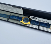 Hirsch Armbanduhr Unisex Opal / Blauer Opal Vergoldet Leder 34 mm