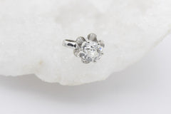 Eleganter Weißgold 585 / 14k Anhänger mit ein Altschliff-Diamant ca. 1,20 ct.