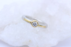 Massiver Platin / Gold Ring aus 950 Platin mit ein Brillant ca. 0,30 ct.