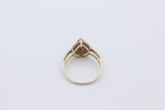 Schöner Damen Ring aus 375/9k Gelbgold mit ein echten Edelstein & Diamanten