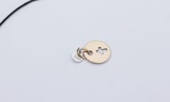 Guido Maria Kretschmer by Christ Plakette 585 Rotgold mit Nylon Halskette