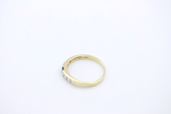 Klassischer Damenring 750 / 18 Karat Gelbgold | mit Smaragd & Diamanten | Gr. 56