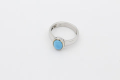 Unisex Ring aus 925 Sterlingsilber mit ein Farbstein Gr. 60