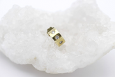 Einzelner massiver Ohrstecker 585 Gold mit Brillanten | 14K Creole Unisex
