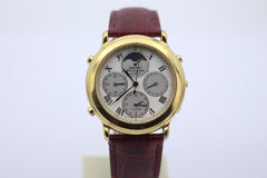 Seiko Cronograph 7T36-7A00 Quartz Mondphase / Moonphase Vintage Uhr 36 mm