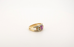 Exklusiver Designer-Ring 18k (750) Gold mit Edelstein & Brillanten Juwelenring