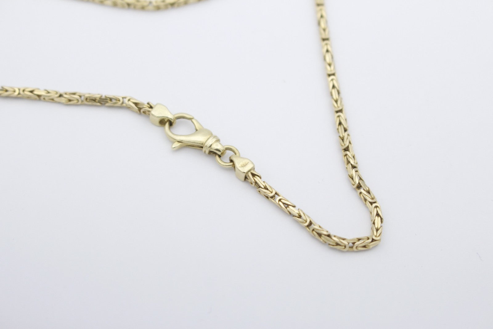 Schöne Zarte Schlichte Königskette Halskette 585 / 14k Gelbgold 58 cm