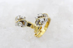 Wunderschöner Ohrschmuck Ohrringe aus 585 / 14k Gelbgold mit Brillanten