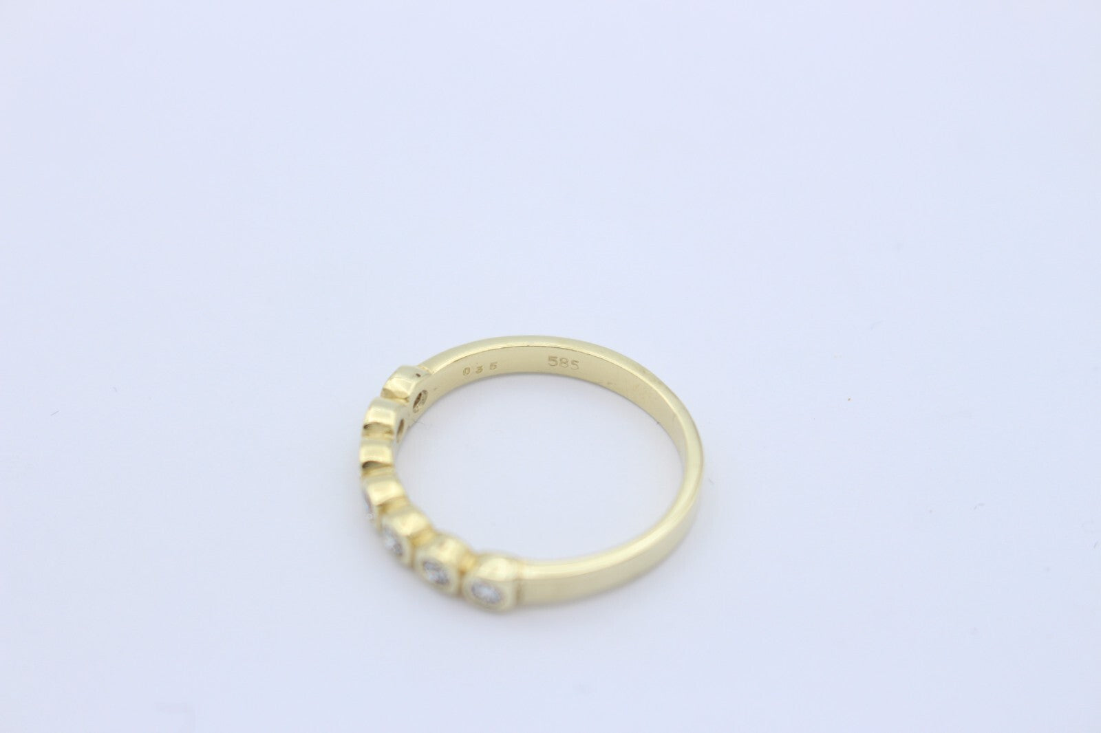 Wunderschöner Damen Ring Halb Memory-Ring aus 14k/ 585er Gelbgold mit Brillanten