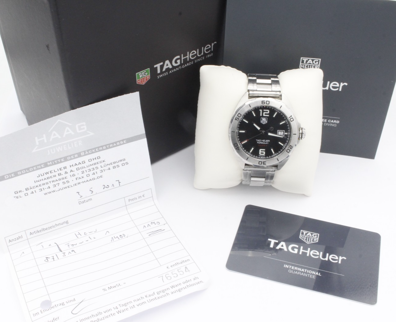 TAG Heuer WAZ2113 Formula 1 Calibre 5 schwarzes Zifferblatt Herrenuhr 41 mm