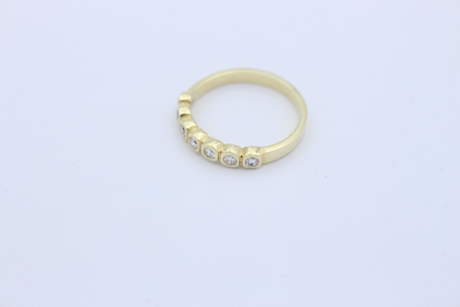 Wunderschöner Damen Ring Halb Memory-Ring aus 14k/ 585er Gelbgold mit Brillanten