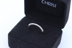 Zarter Christ Damen Ring Halb Memory Brillanten aus 585 / 14k Weißgold | Gr. 54