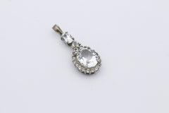 Traumhafter Vintage Juwelen Anhänger aus 925 Sterlingsilber mit Helle Edelsteine