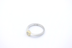 Hochwertiger Brillant Solitär Ring 585 14K Gold Bicolor 0,17 ct. Verlobungsring