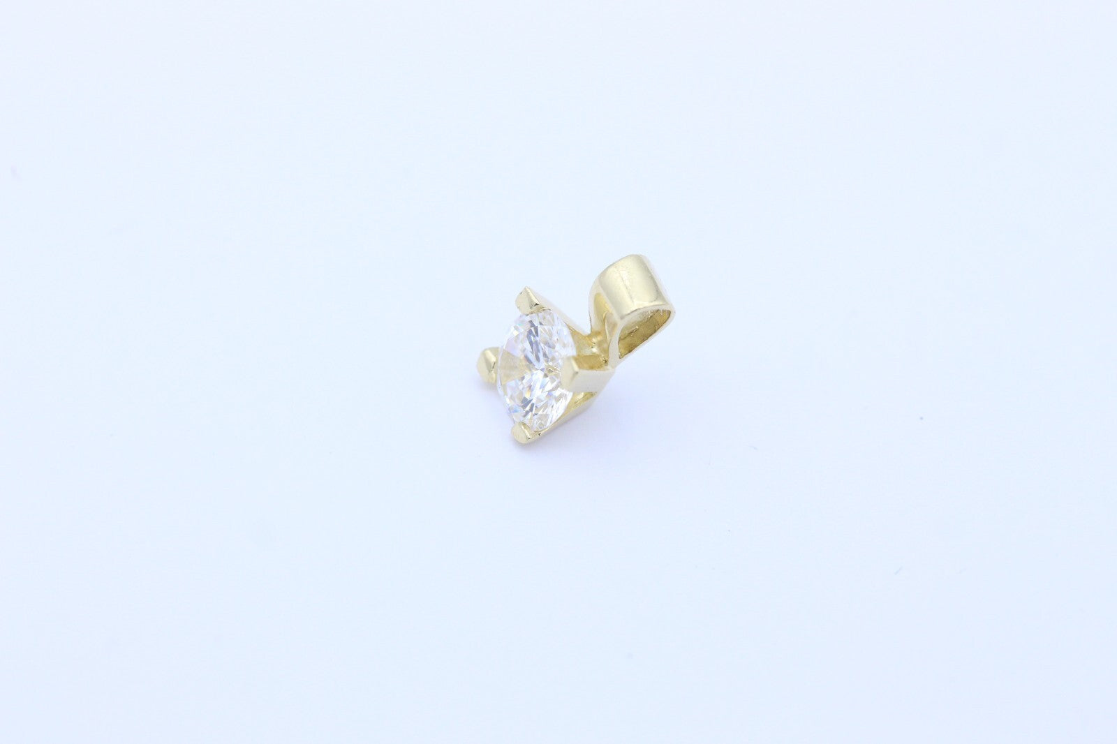 Wunderschöner Damen Anhänger aus 585 / 14k Gelbgold mit ein Zirkonia Edelstein