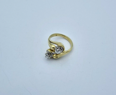 Wunderschöner Damen Diamant Altschliff + Brillant Ring aus 585er Gelbgold Gr. 53