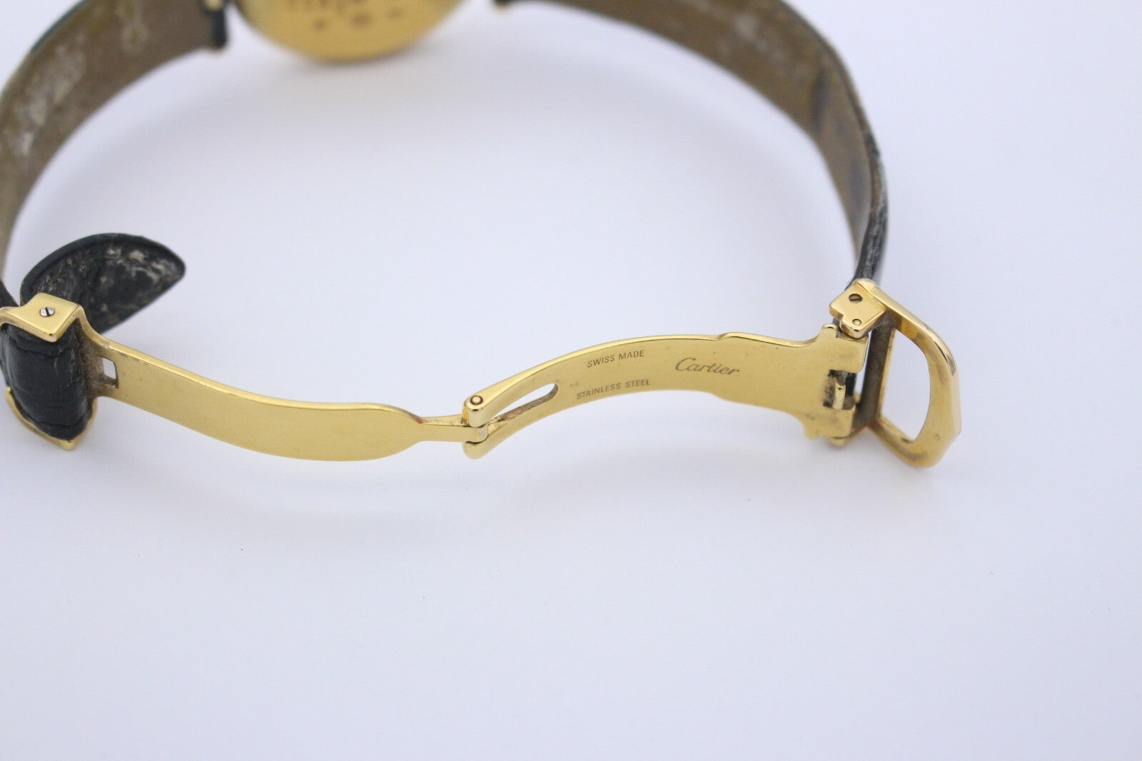 Cartier Vermeil Argent Must de Cartier Quarz 925 Silber Vergoldet 30 mm