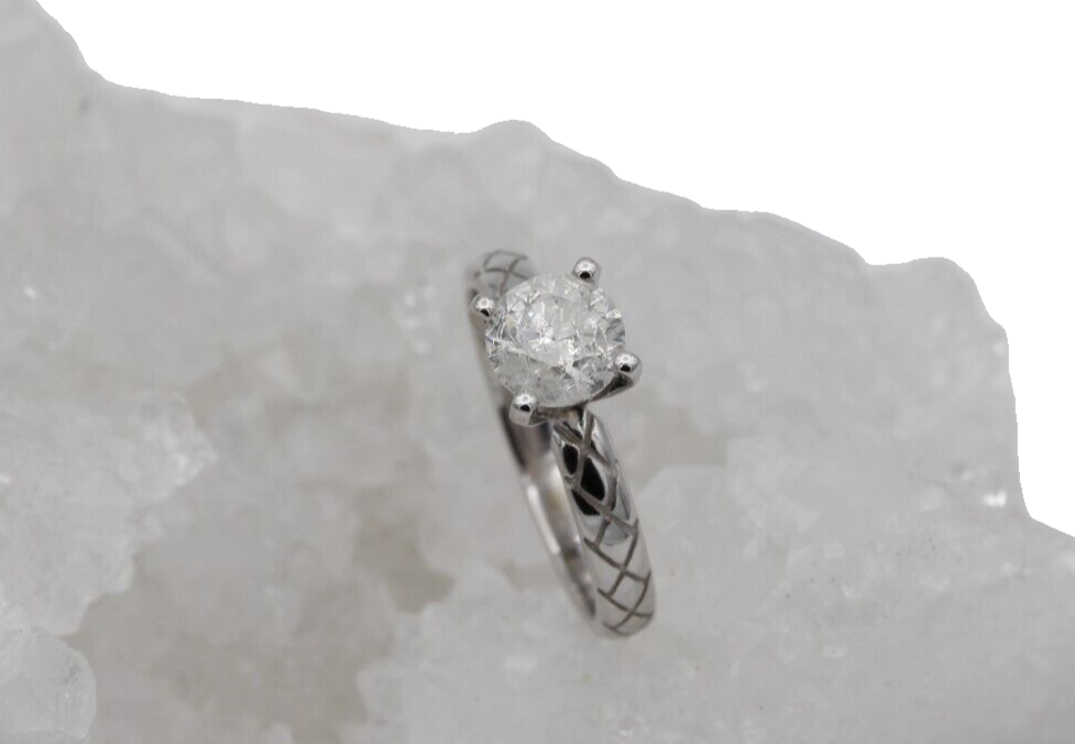 Wunderschöner Ring aus 585er Weißgold mit ein Diamant ca. 0,85ct. (W/PI)