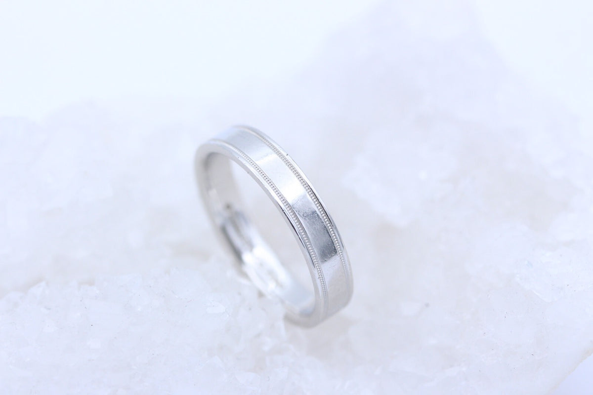 Tiffany & Co. Together Ehering Trauring mit doppeltem Milgrain-Rand 950 Platin