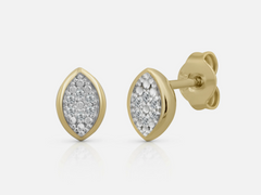 Orolino Ohrstecker Ohrring 585 / 14K Gelbgold 6 Diamanten Brillanten 0,02ct.