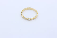 Wunderschöner Damen Ring Halb Memory aus 750 / 18K Gelbgold mit Brillanten