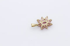 Wunderschöner Damen Anhänger aus 375 / 9k Gelbgold mit Juwelen