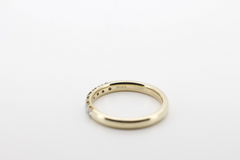 Hochwertiger Meister Ring 585 / 14K Gold Halb-Eternity mit Diamanten Brillanten