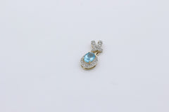 Wunderschöner Juwelen Anhänger aus 375/9k Gelbgold mit ein Edelstein & Diamanten
