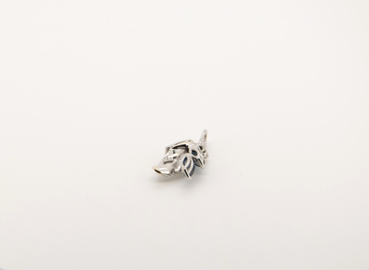 Exquisiter 18k (750) Weißgold Anhänger mit echten Saphiren & Diamant