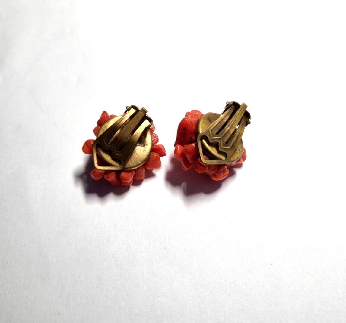 Schöne Korallen Damen Ohrschmuck Ohrclip