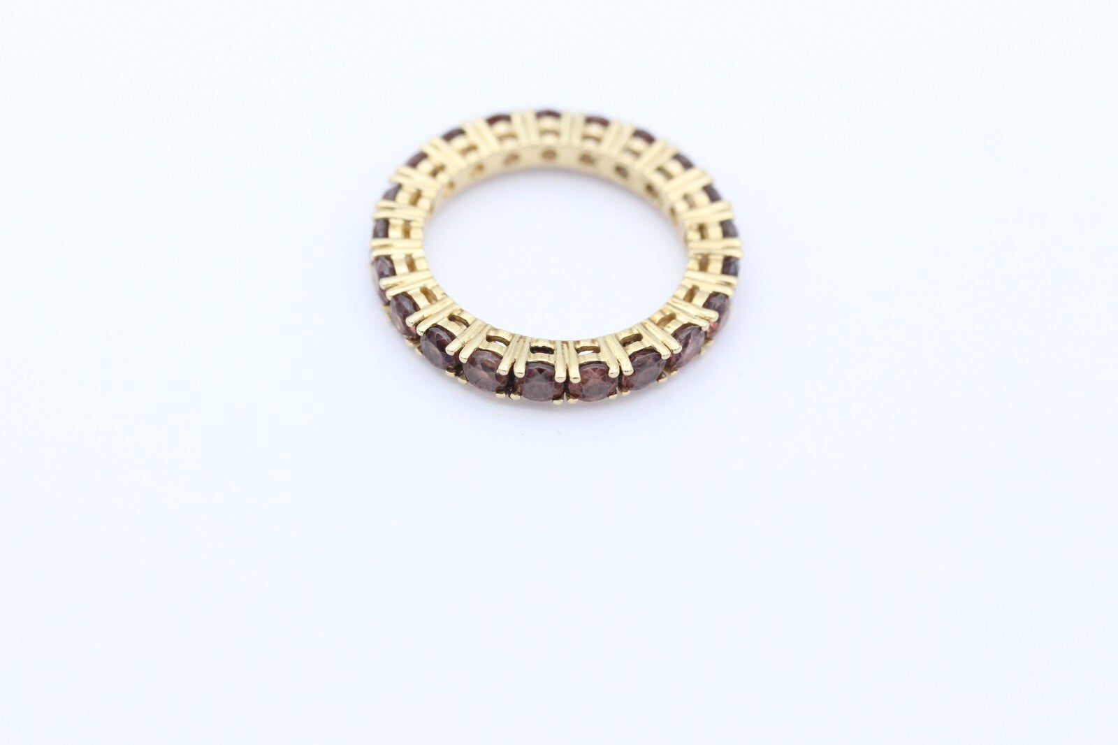 Traumhafter Granat Memory Damen Ring aus 585 / 14k Gelbgold mit Granate | Gr. 52