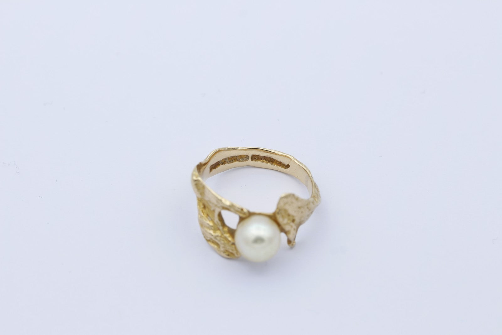 Lapponia 585er / 14K Gelbgold Ring mit Perle – Designer Schmuck