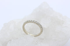 Zarter Diamant Damen Ring Halb Memory aus 585 / 14K Weißgold mit 12 Brillanten