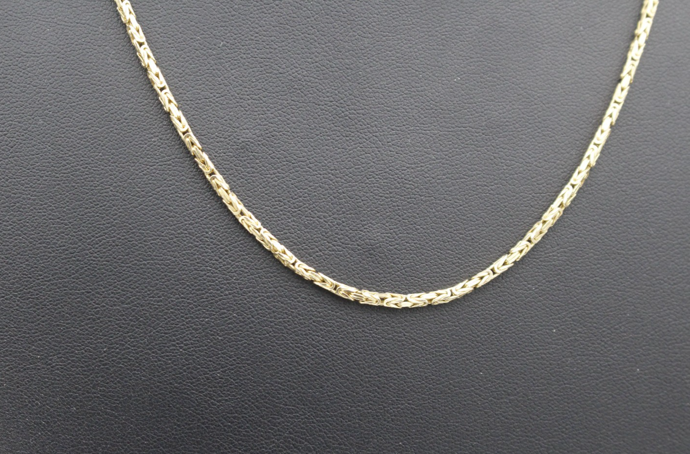 Schöne Zarte Schlichte Königskette Halskette 585 / 14k Gelbgold 58 cm