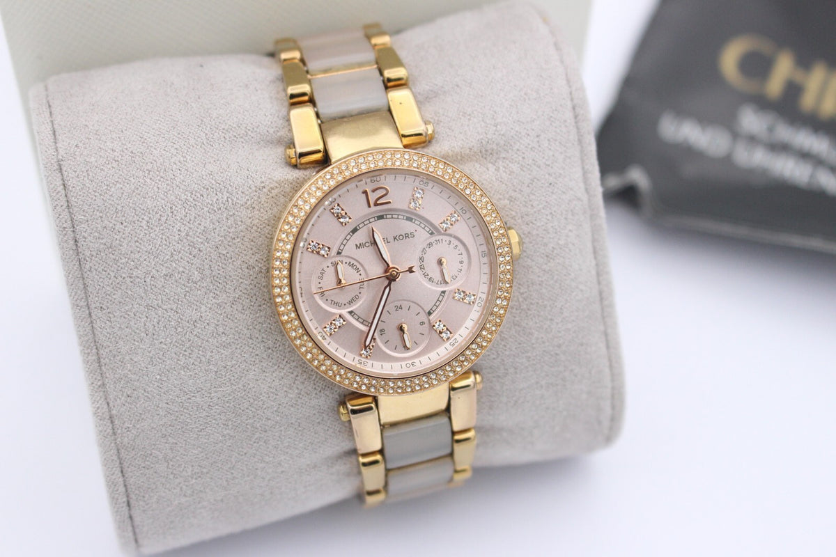 Michael Kors Parker Damenuhr MK6110 PVD Roségold Chronographen 33 mm