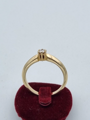 Traumhafter Christ Damen Ring aus 585/14k Gelbgold mit ein Diamant | Gr. 55