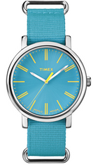 TIMEX T2P363 Originals Classic W217-EU Armbanduhr Edelstahl Textil Türkis / Blau