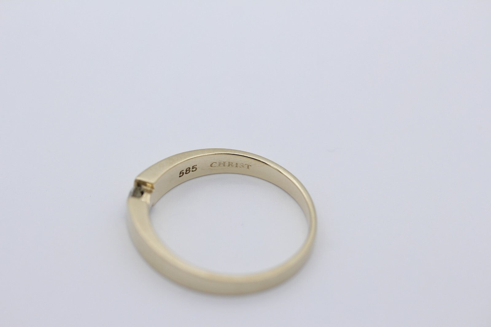 Christ Damen Ring aus 14k/585er Gelbgold mit ein Diamant 0.10 ct.