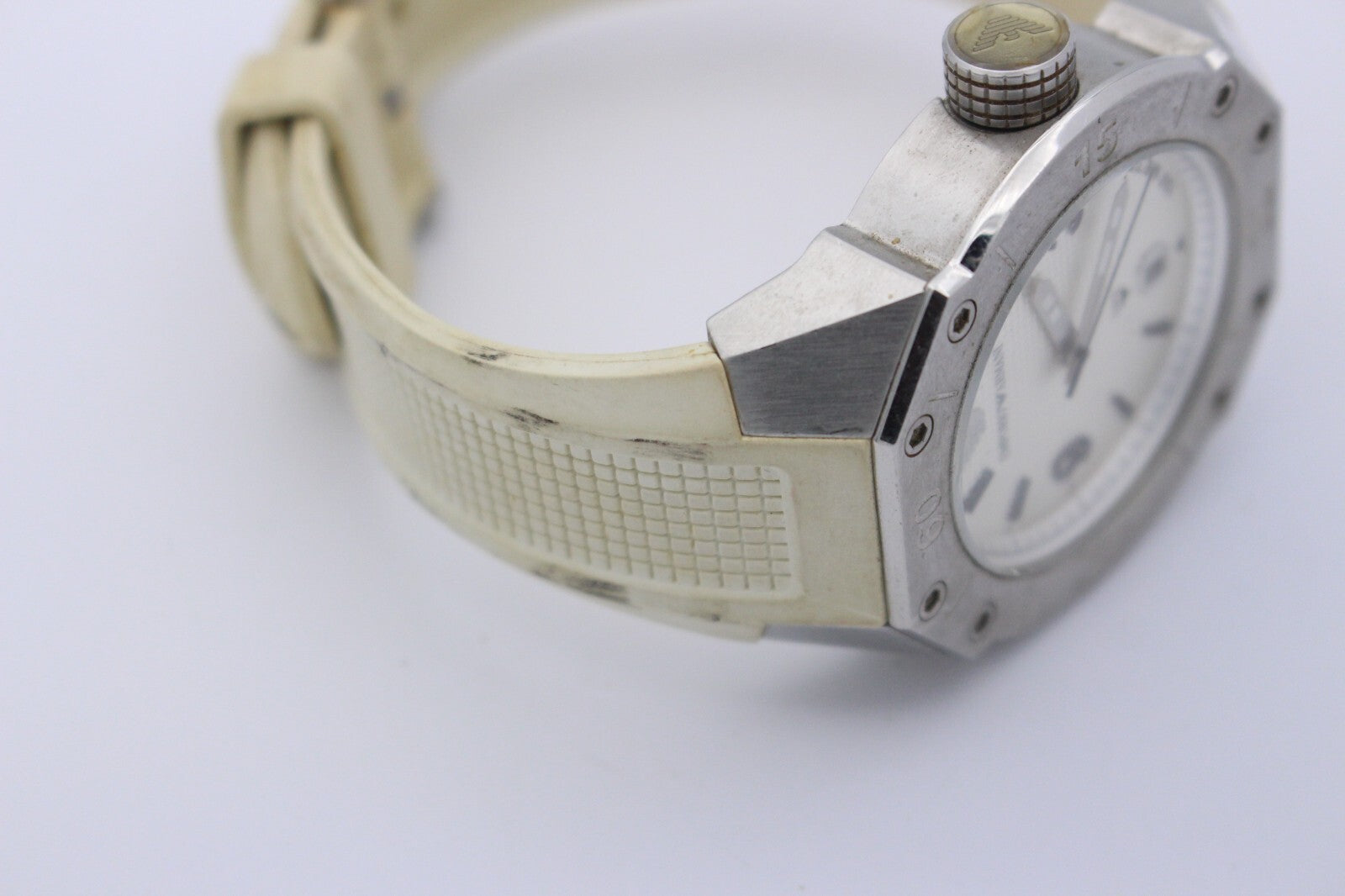 Emporio Armani AR-0662 Sport Herrenuhr Edelstahl Gummiband 45 mm