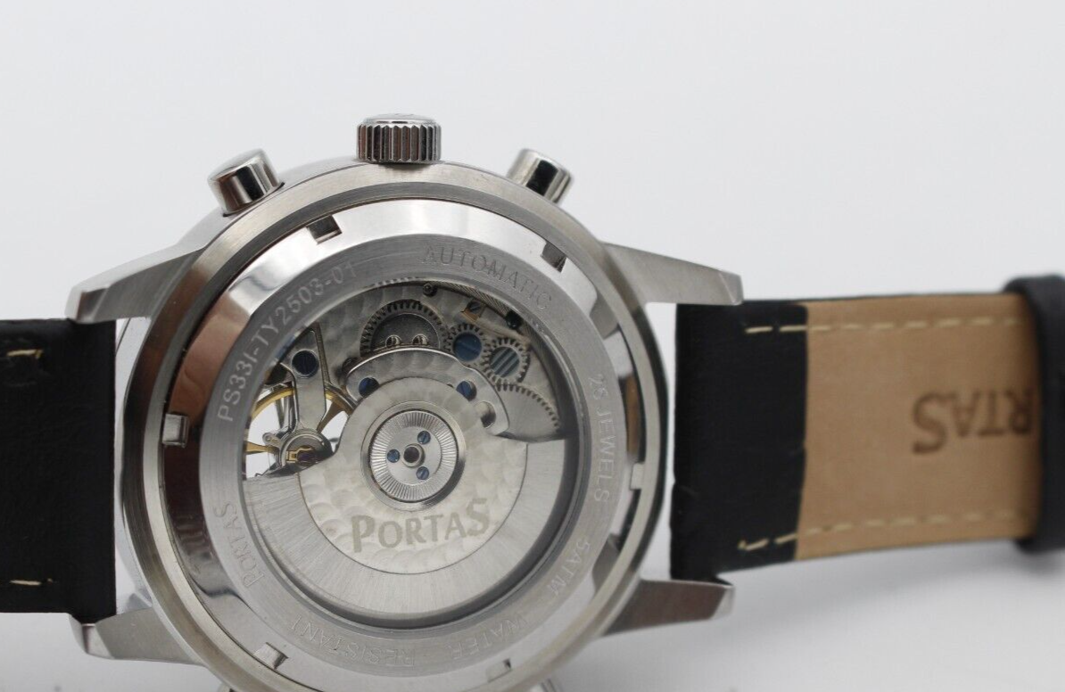 Portas PS33I-TY2503-01 Automatik Uhr Edelstahl Leder 45 mm