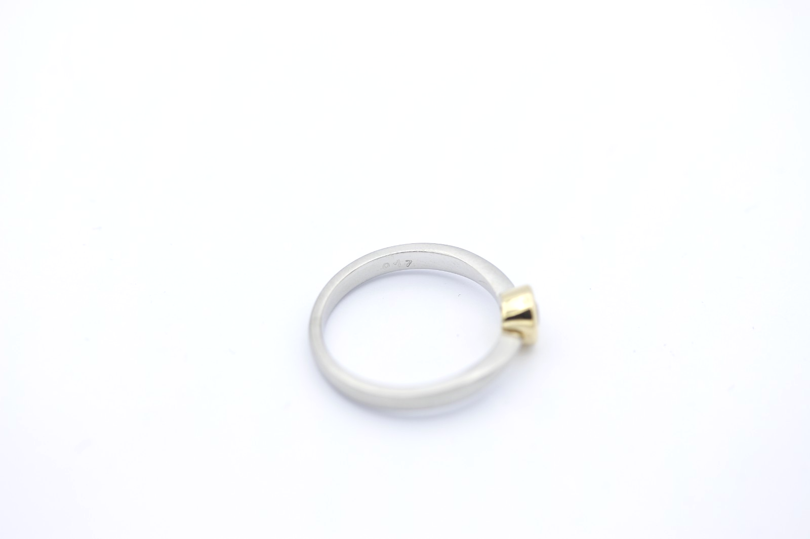 Hochwertiger Brillant Solitär Ring 585 14K Gold Bicolor 0,17 ct. Verlobungsring