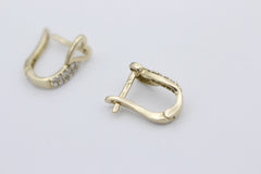 Wunderschöne Damen Herz Ohrringe Ohrschmuck aus 585er Gelbgold mit Zirkonia