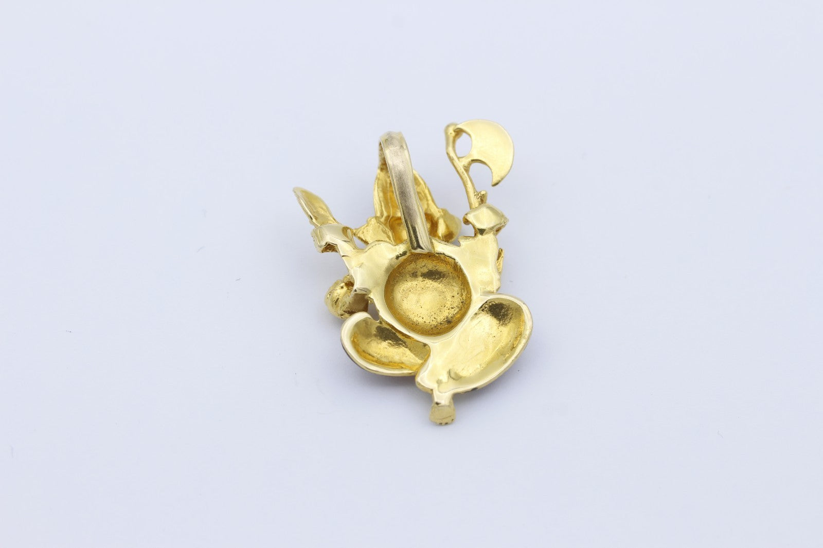 750 Gold Anhänger Ganesha – 18K Gelbgold, Emaille, indischer Gott, fein gearbeit