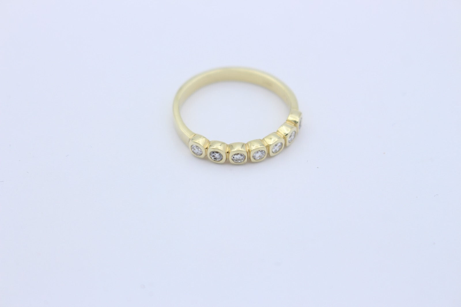 Wunderschöner Damen Ring Halb Memory-Ring aus 14k/ 585er Gelbgold mit Brillanten
