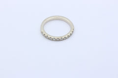Zarter Diamant Damen Ring Halb Memory aus 585 / 14K Weißgold mit 12 Brillanten
